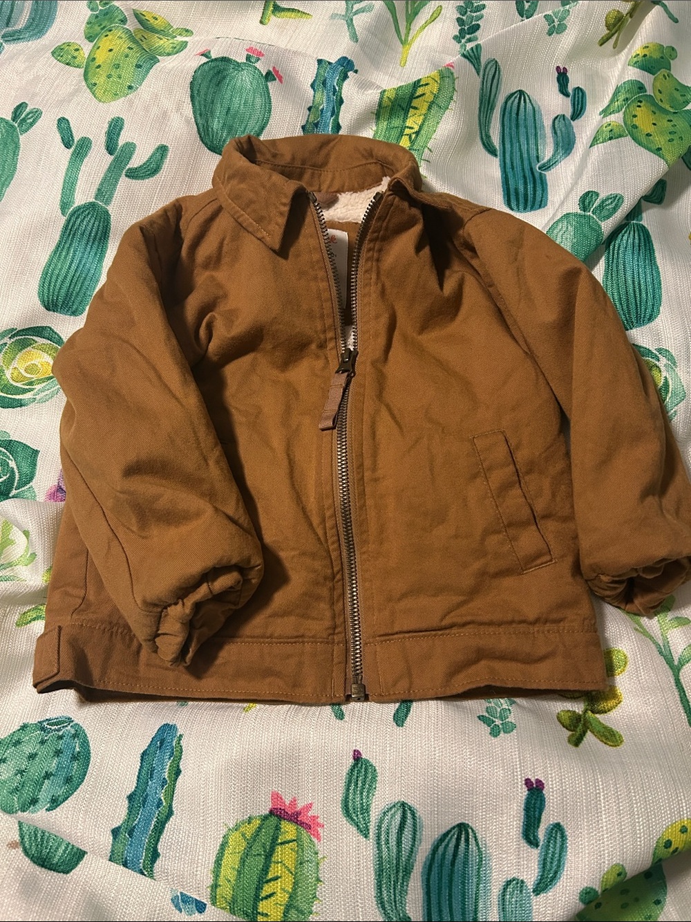 Kids' Brown Sherpa-Lined Jacket